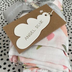 Baby Swaddle Bamboo Cotton Nursing 47”x47” Floral Roses